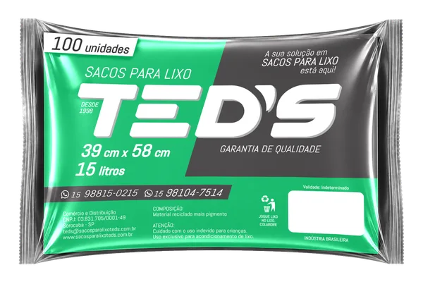 Saco de lixo 15 litros